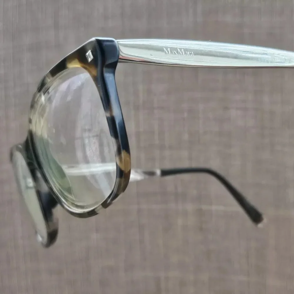 Max Mara Women Eyeglasses Frame Brown Tortoise Glasses Frame Eyewear